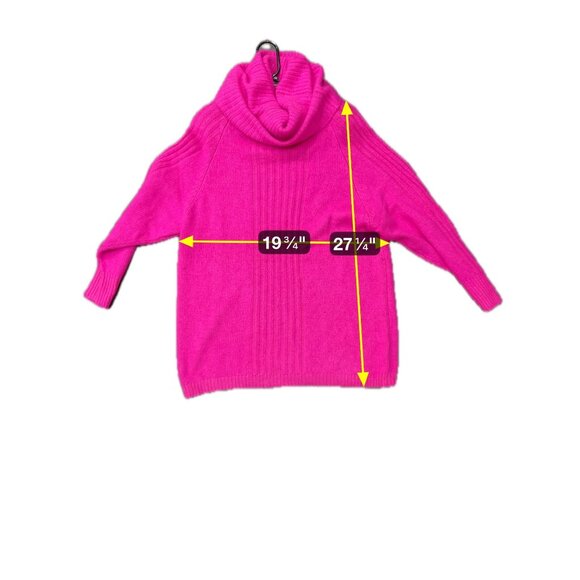 Hot Pink Eminent Womens Cowl Neck Sweater Angora Blend Sz Large - Picture 7 of 10